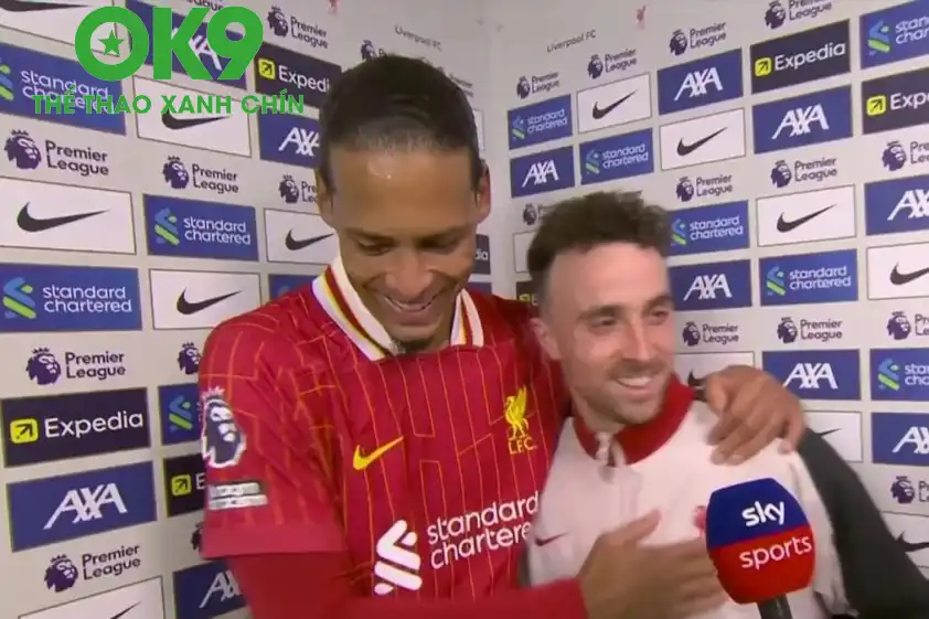 van Dijk và Jota là những người bạn tốt của nhau (Ảnh: SkySport)